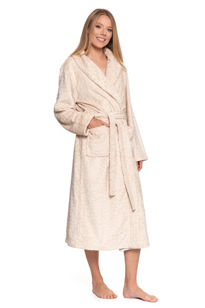 CIEPŁY SZLAFROK DAMSKI DŁUGI ELEGNACKI NA PREZENT PUSZYSTY MODNY MORAJ