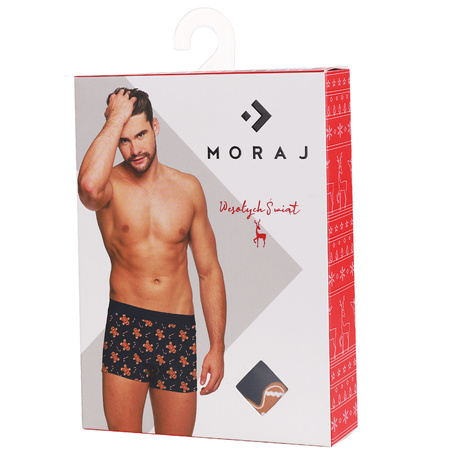 ŚWIĄTECZNE BOKSERKI MĘSKIE MAJTKI PREZENT NA ŚWIĘTA MIKOŁAJKI 2-PAK MORAJ