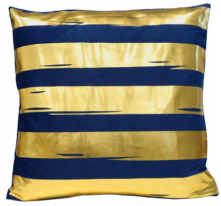 Poszewka dekoracyjna ozdobna Eleganckie Modne Złote Paski 45x45 cm MORAJ