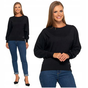 Elegancki SWETER DAMSKI z Luźnymi Rękawami Klasyczny Modny MORAJ