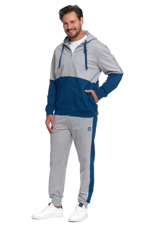 BLUZA MĘSKA DRESOWA Z KAPTUREM NA ZAMEK KLASYCZNA ROZPINANA MORAJ