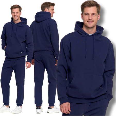 DRES MĘSKI BLUZA KAPTUREM SPODNIE DRESOWE KLASYCZNE ŚCIĄGACZE MORAJ