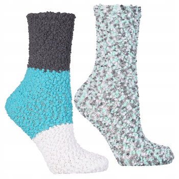 SKARPETY DAMSKIE Ciepłe Skarpetki Bambosze Kolorowe 2-PAK MORAJ