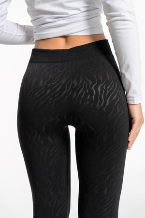 LEGGINSY DAMSKIE OCIEPLANE GETRY Z WYSOKIM STANEM SZEROKI PAS MORAJ