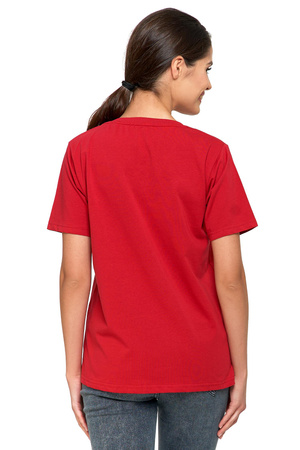 T-Shirt Damski PREMIUM Bawełna Luźna Koszulka Wygodna Dekolt V MORAJ 