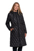 KURTKA DAMSKA DŁUGA PŁASZCZ Z KAPTUREM PIKOWANY NA JESIEŃ MODNY MORAJ