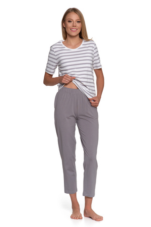 PIŻAMA DAMSKA DWUCZĘŚCIOWA KRÓTKI RĘKAW DŁUGIE SPODNIE WYGODNA MORAJ