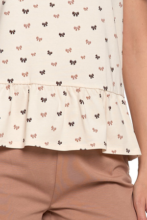 PIŻAMA DAMSKA DWUCZĘŚCIOWA MORAJ KRÓTKI RĘKAW SPODNIE SZORTY UROCZA