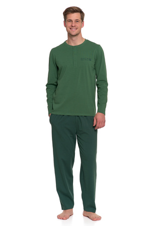 PIŻAMA MĘSKA DWUCZĘŚCIOWA DŁUGI RĘKAW I SPODNIE WYGODNA STYLOWA MORAJ