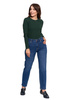 SPODNIE MOM FIT JEANSOWE DAMSKIE WYSOKI STAN LUŹNE MODNE JEANSY MORAJ