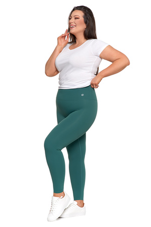 SPORTOWE LEGGINSY DAMSKIE WYSOKI STAN GŁADKIE KRYJĄCE MODELUJĄCE MORAJ