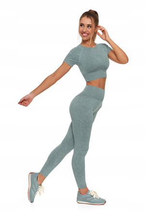 Legginsy Damskie Sportowe Wysoki Stan Kryjące Elastyczne Wygodne MORAJ 