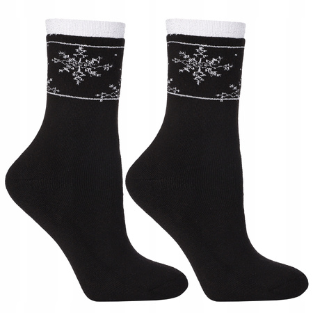 Grube SKARPETKI Ozdobna Nić Śnieżynki PREZENT NA ŚWIĘTA 3-PAK MORAJ