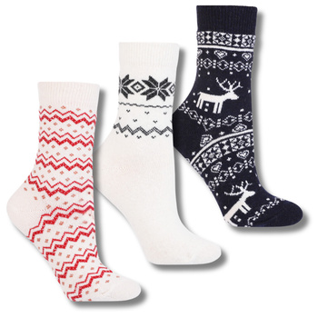 WYSOKIE SKARPETY MORAJ CIEPŁE DŁUGIE SKARPETKI DAMSKIE MODNE 3-PAR