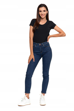 Spodnie Jeansowe Damskie Jeansy Skinny Wysoki Stan Wygodne MORAJ