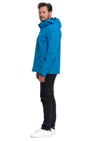 KURTKA MĘSKA Softshell Przejściowa Wodoodporna Odpinany Kaptur MORAJ