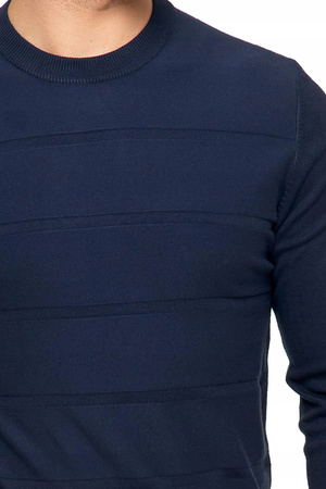 Elegancki Sweter Męski Okrągły Dekolt Klasyczny z Wiskozy Wygodny MORAJ 