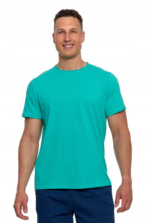 T-SHIRT MĘSKI Z KRÓTKIM RĘKAWEM GŁADKA KOSZULKA BAWEŁNIANA BLUZKA MORAJ 