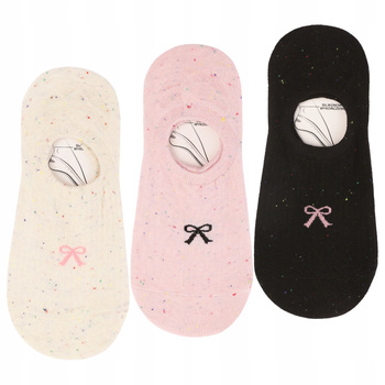 STOPKI Niskie Skarpetki Damskie Balerinki z Silikonem MORAJ 3-PAK