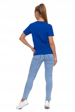 Koszulka Damska T-SHIRT PREMIUM Bawełna Krótki Rękaw Okrągły Dekolt MORAJ 