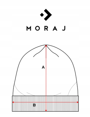 CZAPKA DAMSKA ZIMOWA CIEPŁA BEANIE Z NASZYWKĄ MORAJ