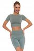 CROP-TOP DAMSKI z Krótkim Rękawem Stylowy Koszulka Sportowa MORAJ