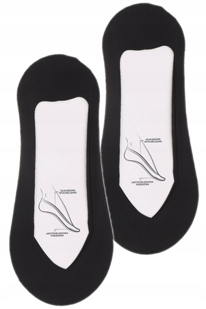 Stopki Niskie Skarpetki Balerinki Laserowo Cięte Czarne MORAJ 1 PARA