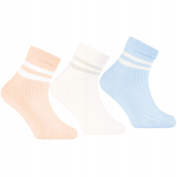 Skarpetki MORAJ Dziecięce Skarpety Dziewczęce Delikatny Prążek 3-pary