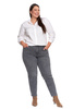 SPODNIE MOM FIT JEANSOWE DAMSKIE WYSOKI STAN LUŹNE MODNE JEANSY MORAJ