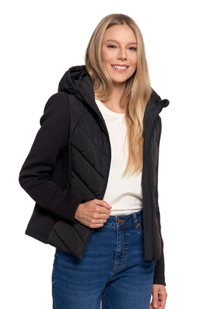 KRÓTKA KURTKA DAMSKA PRZEJŚCIOWA Z KAPTUREM NA JESIEŃ CIEPŁA MORAJ