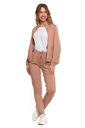 BLUZA DRESOWA DAMSKA MORAJ ROZPINANA GŁADKA KLASYCZNA ZE STÓJKĄ MODNA