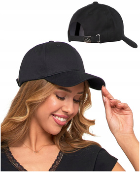 Czarna Czapka z Daszkiem Klasyczna Bejsbolowa Unisex Sportowa Bawełna MORAJ