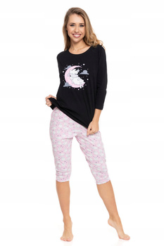 Piżama Damska Bawełniana Rękaw i Spodnie 3/4 Modna Owieczka MORAJ