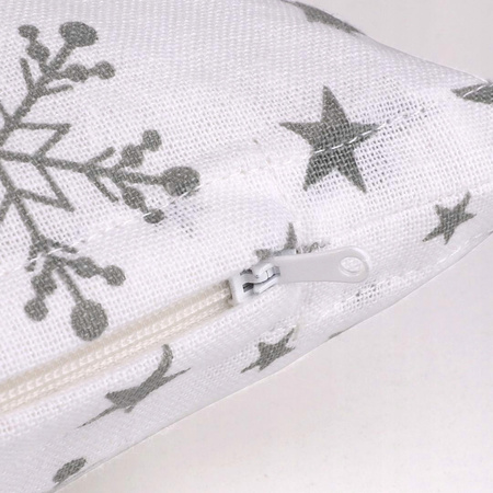 ŚWIĄTECZNA POSZEWKA NA BOŻE NARODZENIE BIAŁA NA PREZENT 45X45 CM MORAJ