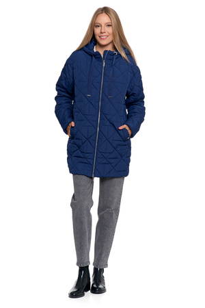 ELEGANCKA KURTKA DAMSKA PRZEJŚCIOWA Z KAPTUREM NA JESIEŃ CIEPŁA MORAJ