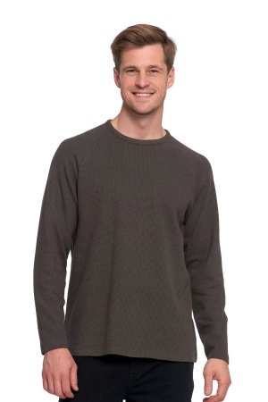 KOSZULKA MĘSKA Z DŁUGIM RĘKAWEM LONGSLEEVE STRUKTURA MODNY MORAJ