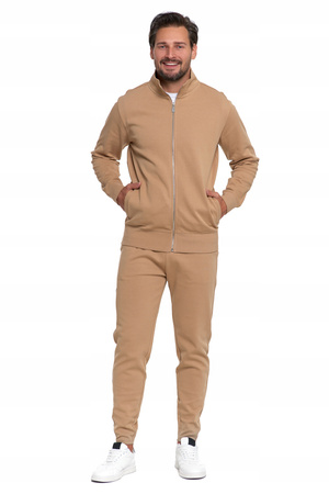 BLUZA MĘSKA Dresowa Rozpinana ze Stójką Gładka z Kieszeniami MORAJ 