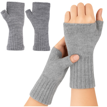 RĘKAWICZKI DAMSKIE BEZ PALCÓW OCIEPLACZE NA RĘCE MITENKI CIEPŁE MORAJ