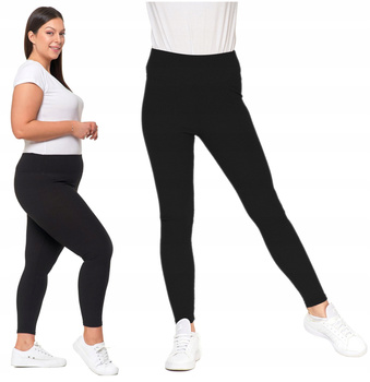 Prążkowane Legginsy Długie Damskie Wysoki Stan Kryjące Wygodne MORAJ