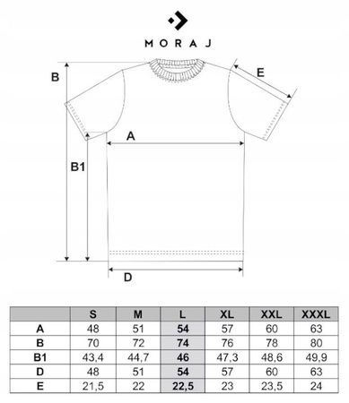 Koszulka T-SHIRT MĘSKI Bluzka z Krótkim Rękawem Wzorowana MORAJ 