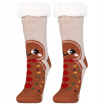 SKARPETKI ŚWIĄTECZNE CIEPŁE SKARPETY ANTYPOŚLIZGOWE r. UNI PREZENT MORAJ