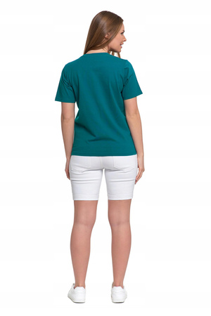 T-SHIRT DAMSKI z Krótkim Rękawem Bez Szwów Bocznych Luźna Koszulka MORAJ 