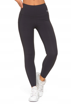 Legginsy Damskie Sportowe z Kieszeniami Wysoki Stan Kryjące Gładkie MORAJ 