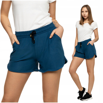 Szorty Damskie Krótkie Spodenki Dresowe Gładkie Wiązane Wygodne MORAJ