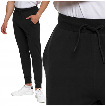 DRESOWE SPODNIE MĘSKIE Klasyczne Gładkie Wiązane z Kieszeniami MORAJ