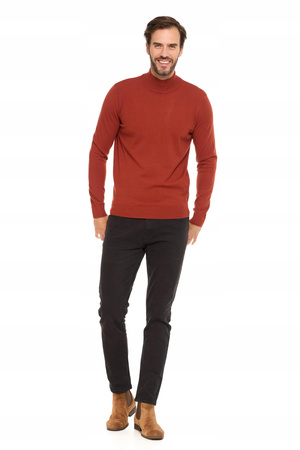 Elegancki SWETER MĘSKI Półgolf Klasyczny Stylowy Sweterek Ze Stójką MORAJ 