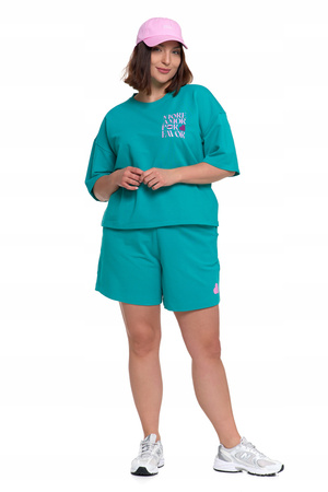 Luźny T-SHIRT DAMSKI Koszulka Bawełniana Bluzka z Krótkim Rękawem MORAJ 