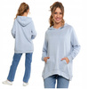LUŹNA BLUZA DAMSKA DRESOWA OVERSIZE PRZEZ GŁOWĘ Z KAPTUREM MORAJ