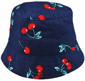 MIĘKKI KAPELUSZ Dziecięcy Bucket Hat WISIENKI