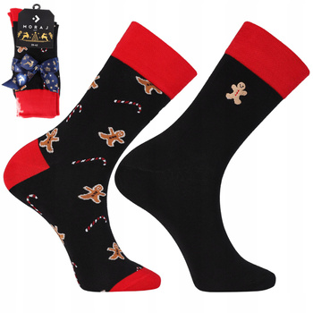 SKARPETY ŚWIĄTECZNE Męskie PREZENT NA ŚWIĘTA w Pierniki 2-PAK MORAJ